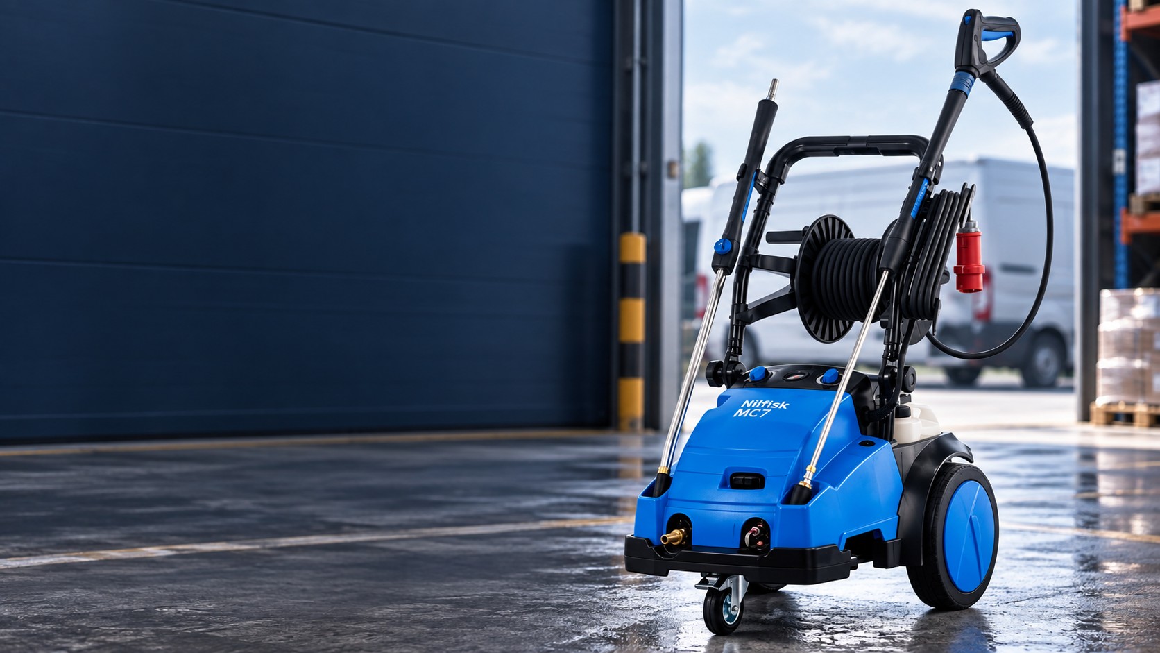 Nilfisk pressure washer ready for industrial hire