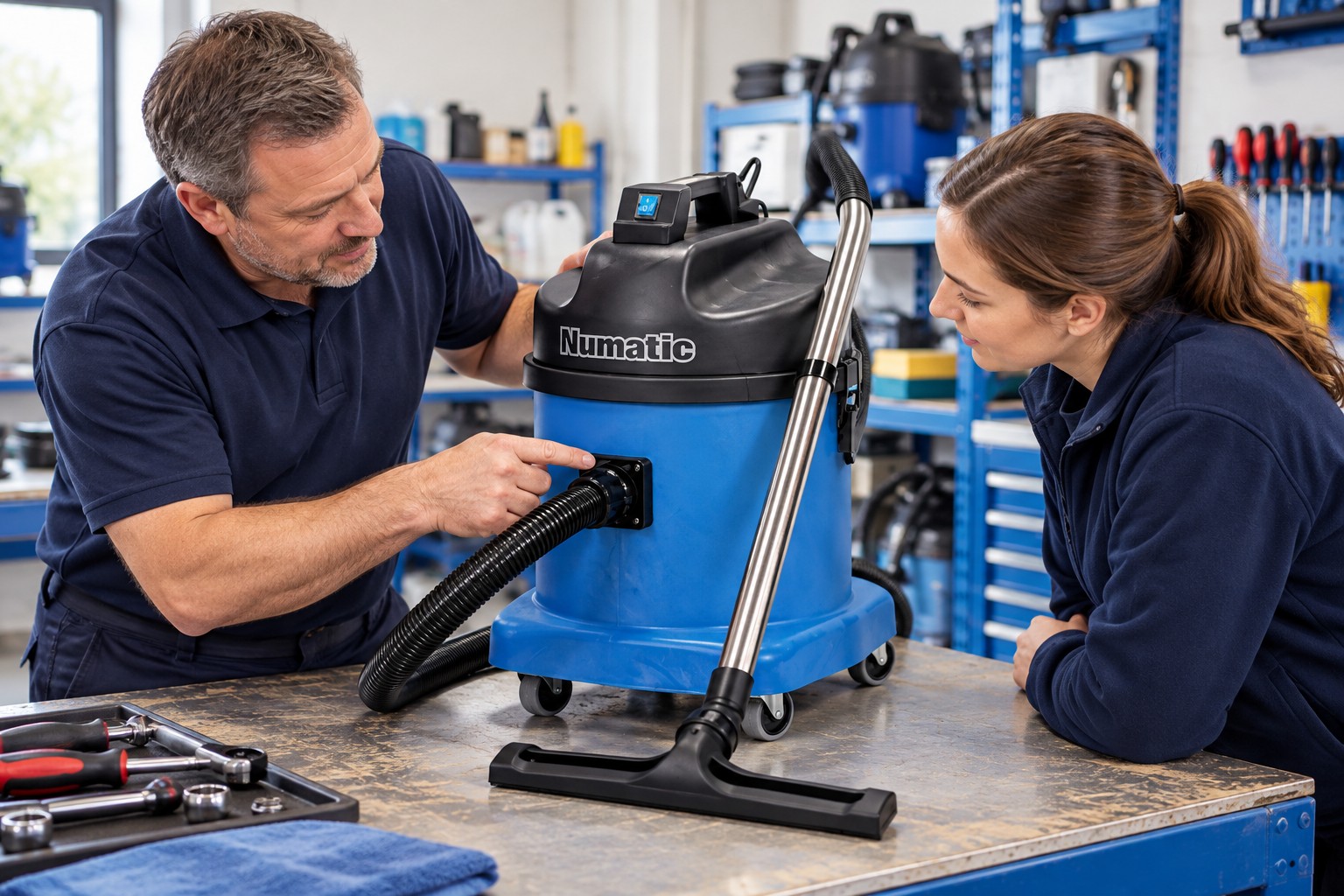 Numatic industrial vacuum receiving technical support